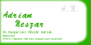 adrian meszar business card